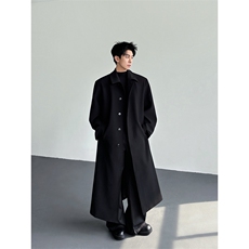 26春夏男士解构长款老钱风风衣外套mj1105-p168，男装风衣，电商B288