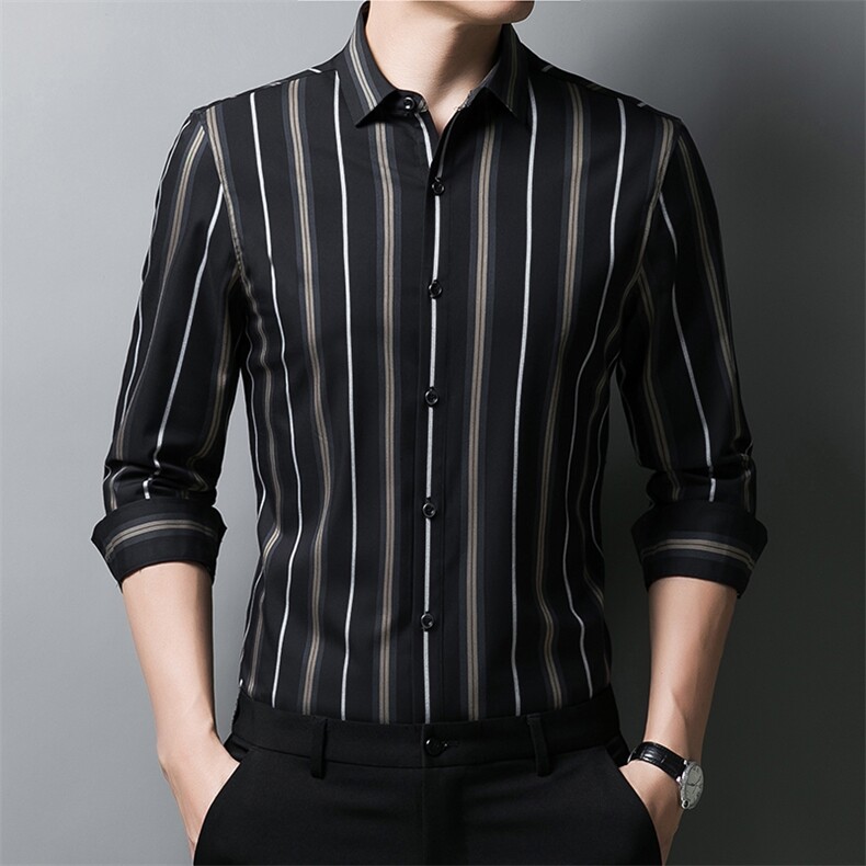 男式服装春秋季新款衬衫男长袖翻领休闲四季可穿衬衣XY2203-P68，男装衬衫，星座1105-3