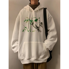 华棉连帽秋冬男装卫衣潮加绒加厚鸟语花香加肥加大码胖子外套，女装短外套，星座909