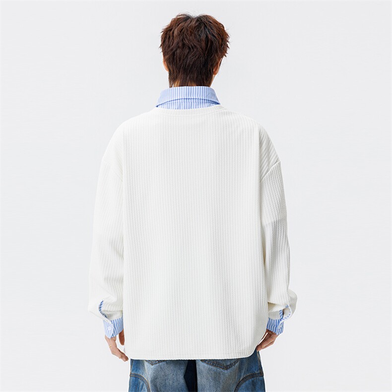 学院风假两件卫衣潮流宽松休闲上衣A161-MT-2603-P48,男装卫衣,电商A161