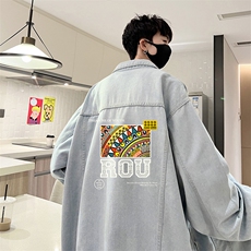 牛仔夹克男大码牛仔外套男茄克NJ77370-P60，男装夹克，电商A040