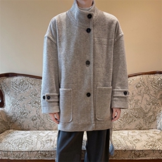 立领呢子大衣男2025冬季新款流行时尚毛呢外套XZ514-2-5234-P100，男装毛呢大衣，星座514-2(原B239)