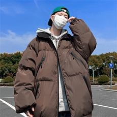 电商DSA028-MY2302P105冬季新款拉链设计棉衣外套面包服男，男装棉衣，电商A028