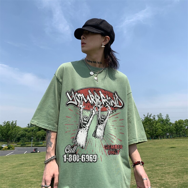 美式趣味印花水洗做旧夏季无袖背心/马甲/坎肩XZ514-2-1311-P38,男装背心/马甲,星座514-2(原B239)