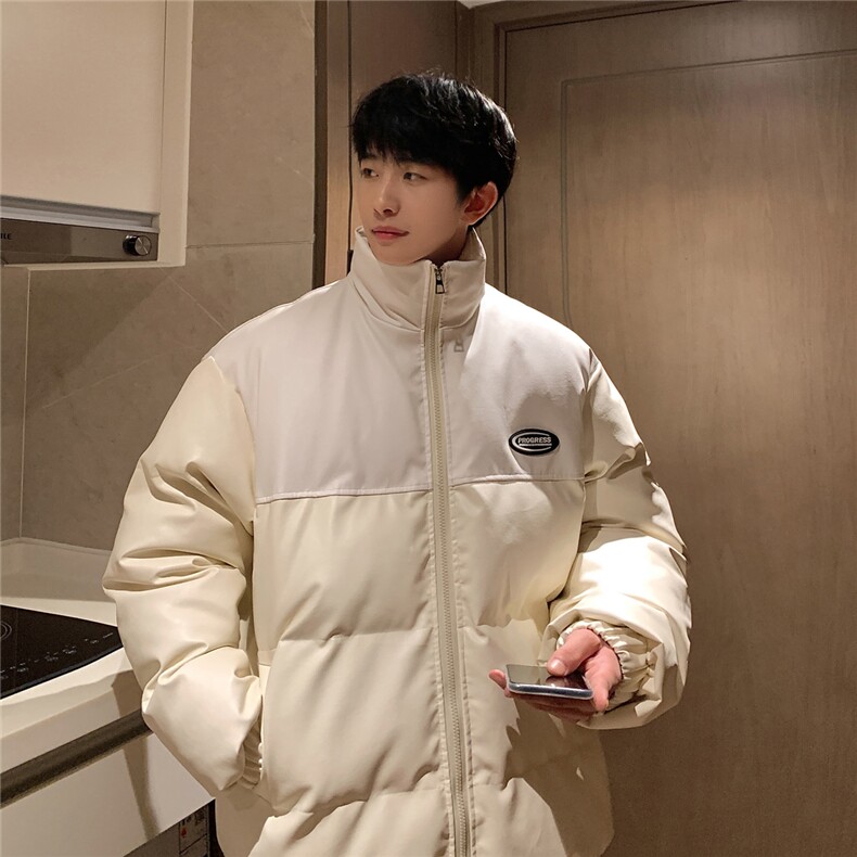 pu皮拼接面包服棉服情侣冬季加厚棉衣加厚外套MY266-P115控158图片