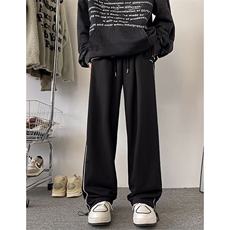 8XL-M特大码春夏季反光条设计美式高街休闲运动裤阔腿裤男K949P55，女装休闲裤，电商D206-1