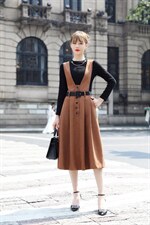 热卖款秋装两件套连衣裙，女装连衣裙，倾爽