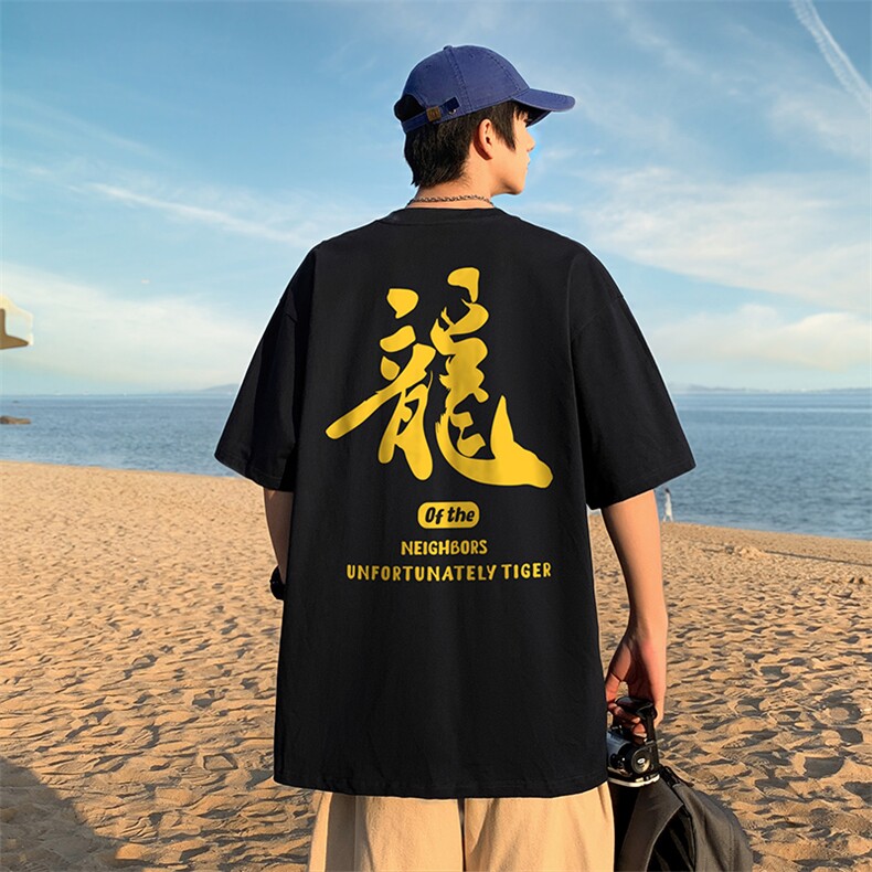 直播供货2025夏装新款纯棉印花短袖T恤A158-T2426-P18特价控28,男装T恤,电商A158