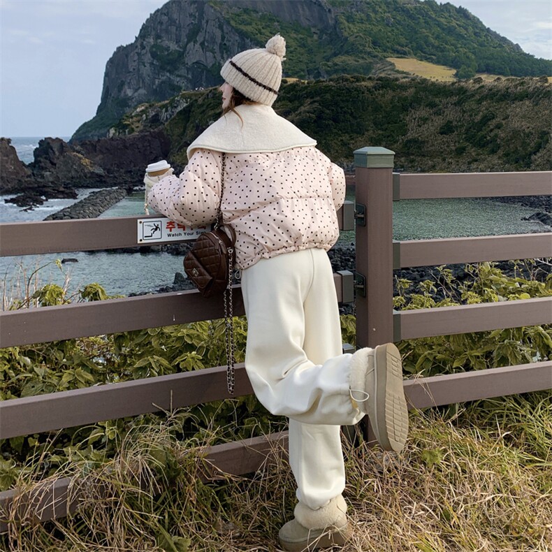 已出货主推韩系甜美粉色原点海军领2C2369010P265K368,女装羽绒服,2C236
