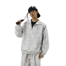 可二开脏脏灰扎染大码M-5XL卫衣WY78064P68卫裤WK78065P68套装，男装休闲裤，星座227-7