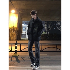 美式hiphop纯色修身直筒牛仔裤控价68，男装牛仔裤，星座310A-4