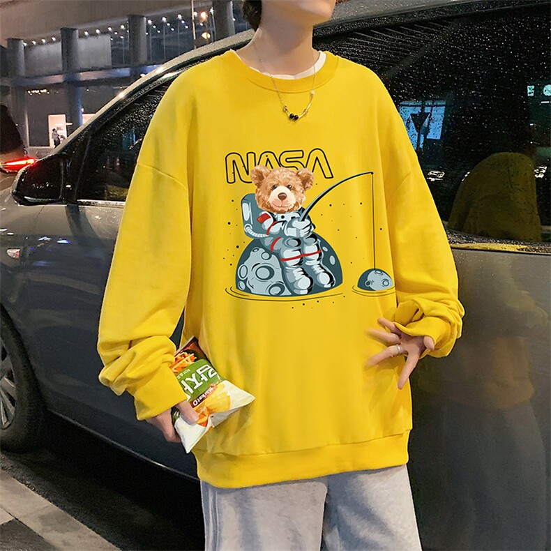 S6251-P28秋季圆领卫衣男大码韩版宽松长袖外套,男装卫衣,电商A040