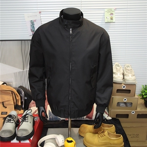 美式黑色飞行员夹克外套男秋季穿搭一整套高级感短款棒球服三件套图片