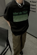 港风条纹印花大码短袖T恤男DT77773P18块特价控38：供抖音视频，男装T恤，星座227-7