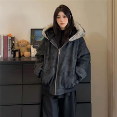 (网图)毛领座山雕800克加厚绒毛连帽棉服加厚情侣313B-PM09-P100，男装棉衣，星座313B