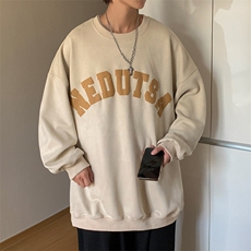 麂皮绒卫衣男士秋季新款美式高街复古休闲外套WY08127-P45，男装卫衣，星座308B-1
