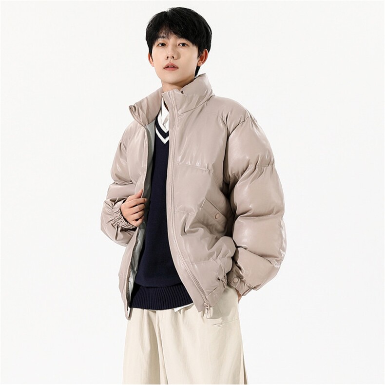 2025新款冬季立领PU皮棉服男士保暖皮衣棉衣外套XZ212-QPY027-P95,男装皮衣,星座212