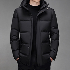 中老年羽绒服男中长款爸爸装冬季白鸭绒加厚父亲爷爷装6808-P140，男装羽绒服，星座1210A