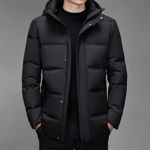 中老年羽绒服男中长款爸爸装冬季白鸭绒加厚父亲爷爷装6808-P140图片