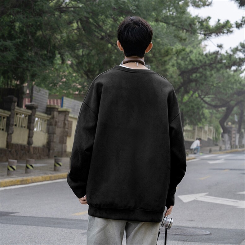 抖音得物高品质美式高街麂皮绒宽松圆领卫衣wyjp200-特p35控69,男装卫衣,星座605(原A050)