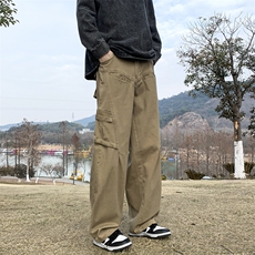 K7673-P582024春季新款多口袋休闲裤男美式复古直筒工装裤现货，男装休闲裤，星座512-3