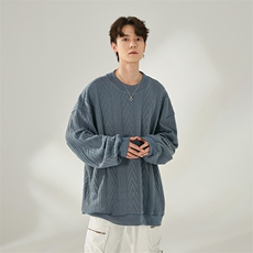 M-6XL半高领大码毛衣男士针织衫百搭毛线衣男XZ109-W23623-P55，男装针织衫/毛衣，星座109