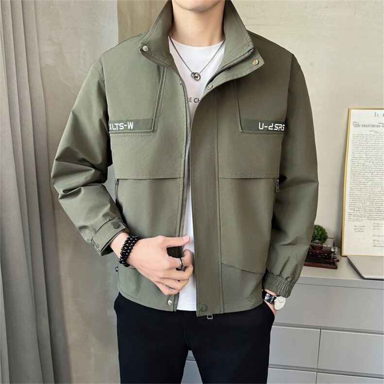 店主风春季新款工装休闲立领夹克高品质外套男潮JK161-P125,男装夹克,电商A413