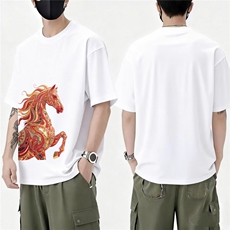 1506/QL4560/P33夏季新款短袖T恤男款休闲重磅潮流半袖上衣男装，男装T恤，星座1506