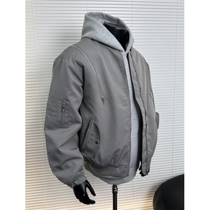 现货 灰色三防面料夹棉棉服拉链多功能棉衣潮男JMF33-特p图片