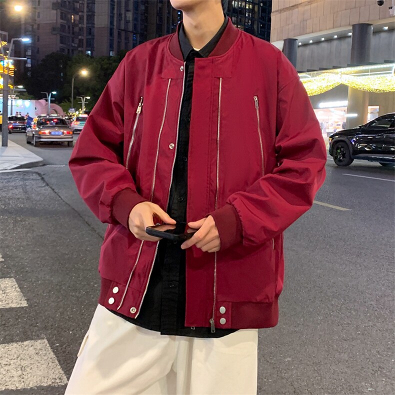 美式棒球服夹克男2024春秋款大码酷帅港风复古工装外套JK220-P75,男装夹克,星座308B-2