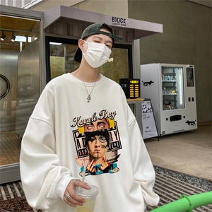 特P25控48 秋冬新款男士圆领卫衣宽松休闲日常百搭上衣WQ2245图片