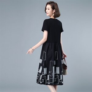 连衣裙 2021年夏季 减龄显瘦收腰 潮流 韩版 短袖图片