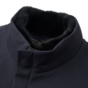 XL-PK0022秋冬男士新款夹克可脱卸兔毛内胆水貂领大衣保暖派克服