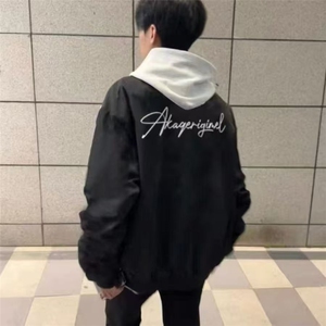 1506A/GB10/P40.9美式纯色夹克棒球服男春秋潮流情侣新款外套图片