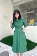 夏季收腰连衣裙，女装连衣裙，吉之红