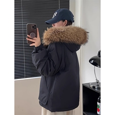 【升级款】派克服工装羽绒棉服oversize面包服外套Y902-P110网图，男装棉衣，电商B245