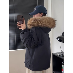 【升级款】派克服工装羽绒棉服oversize面包服外套Y902-P110网图图片