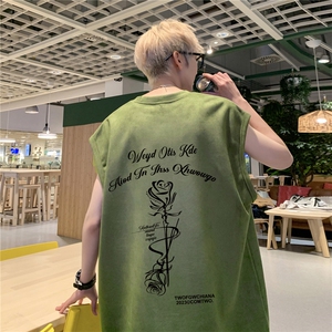 2025新款重磅高品质麂皮绒无袖坎肩背心 玫瑰花印花JB4126-特P19图片