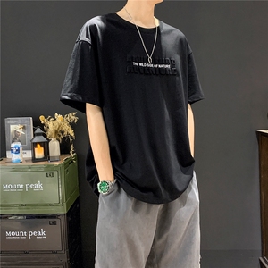 现货502-2-FT109-38钢印立体字母短袖男图片