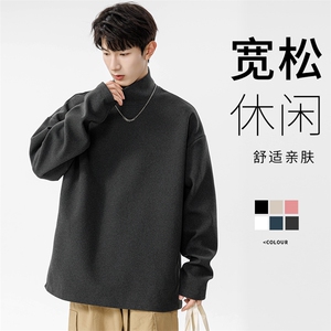 秋冬半高领德绒卫衣男有加绒 WY965-P35图片