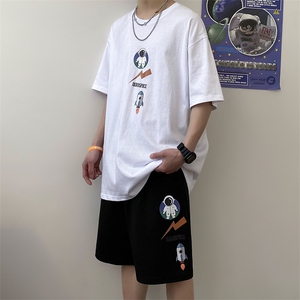 休闲套装夏季短裤2023新款运动两件套潮牌帅气A161-2-TZ03-P50图片