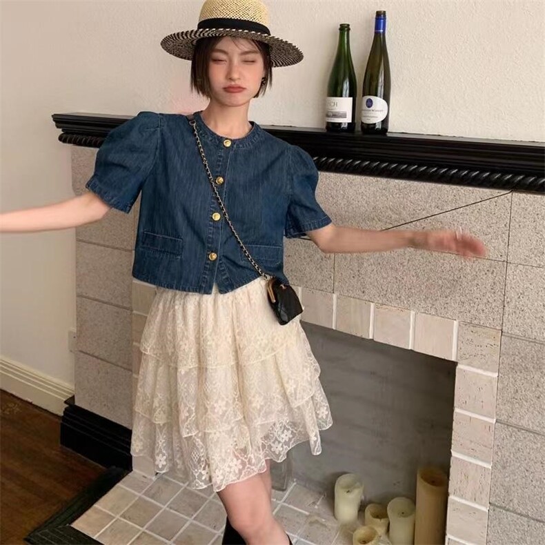 现货新款牛仔套裙，其它，泰靡(2F)