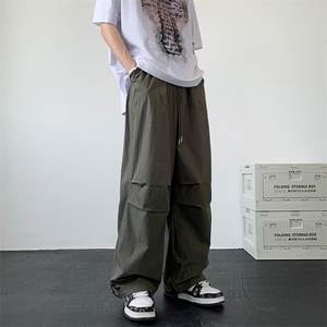 06美式高街hiphop工装裤褶皱伞兵裤直筒阔腿裤XZ211-1-K2331-P55图片