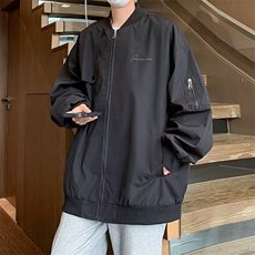美式棒球服夹克外套男士2024新款潮牌痞帅宽松上衣潮W5909-P62，男装夹克，星座412-2