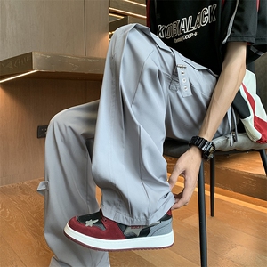 美式潮牌休闲长裤男夏季新款垂感直筒宽松阔腿裤 现货 K8013-P37图片