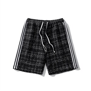 1白底短裤男大码M-5XL中性风男士中裤男潮流五分裤DK8797P40控59，男装牛仔裤，星座226-2