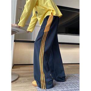 秋季新款美式条纹潮流三条杠百搭休闲卫裤B315-K25348-特p40控78图片