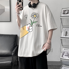 纯棉短袖t恤男大码半袖打底衫宽松体恤衫DX17265-P20大皂风，男装T恤，电商A040