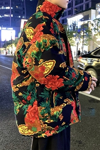 MY205新大花棉衣保暖防寒棉服面包服风民族特色外套大花男女图片