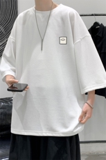 春夏季七分袖t恤男大码五分袖男短袖中袖Q11316-P30，男装T恤，电商A040